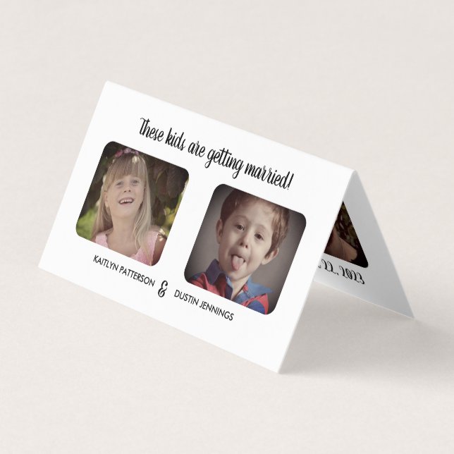 Fun "These Kids" Photo Save The Date Card (Front)