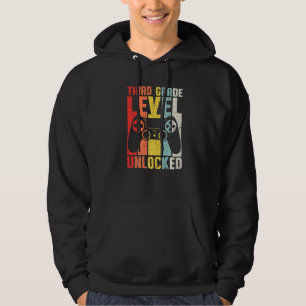 Fun Third Grade Level Unlocked Video Gamer Back To Hoodie