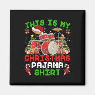 Fun This Is My Christmas Pajama Drum Kit Christmas Magnet