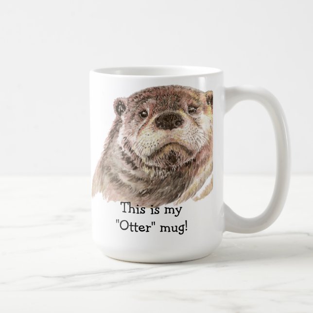 Fun This is my "Otter" Mug, Cute Animal Humour Coffee Mug (Right)