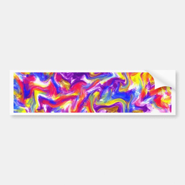 Fun Tie Dye Bumper Sticker (Front)