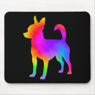 Fun Tie Dye Chihuahua Mouse Pad