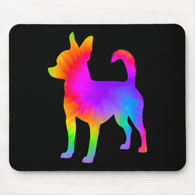 Fun Tie Dye Chihuahua Mouse Pad (Front)