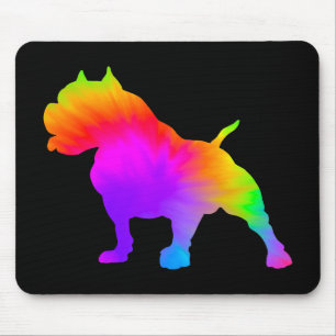 Fun Tie Dye Pitbull Mouse Pad