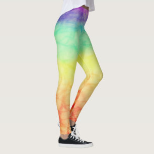 Fun Tie Dye Rainbow Yoga Leggings