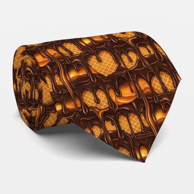 Fun tiled melting ice cream pattern  tie (Rolled)