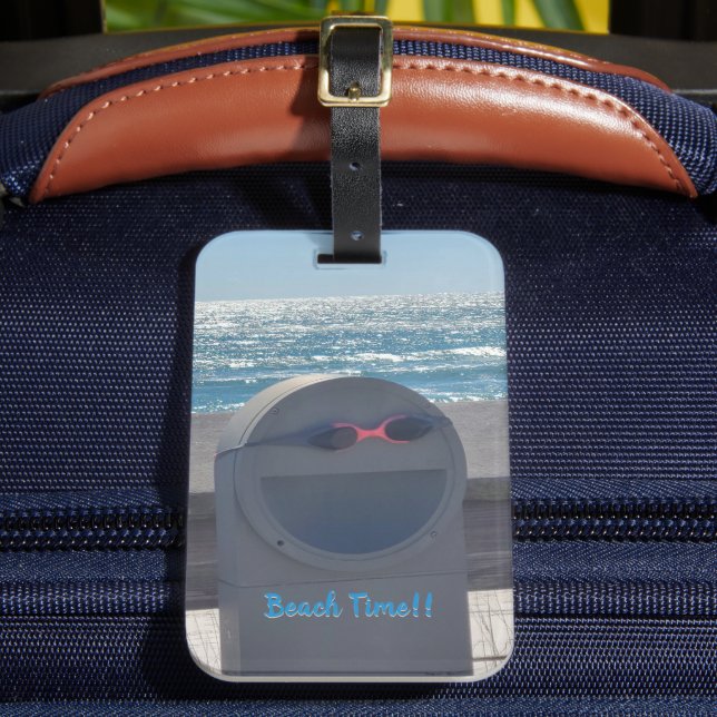 Fun Time Customisable Acrylic Luggage Tag (Front Insitu 2)