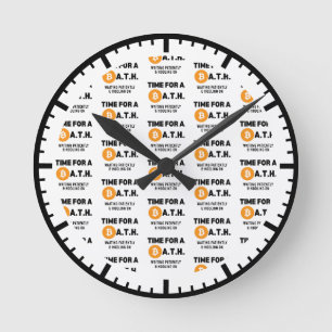 Fun TIME FOR A BATH (Bitcoin All Time High) Crypto Round Clock