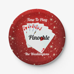Fun Time to Play Pinochle Paper Plate