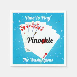 Fun Time to Play Pinochle Paper Plate Napkins