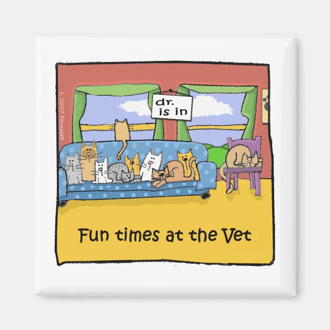 Fun Times at the Veterinarian Magnet (Front)
