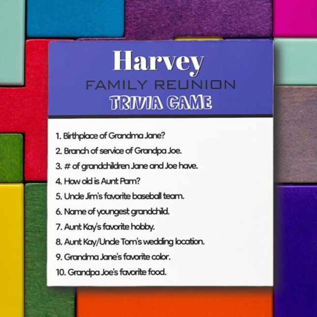Fun Times! Family Reunion Trivia Game Notepad (Creator Uploaded)