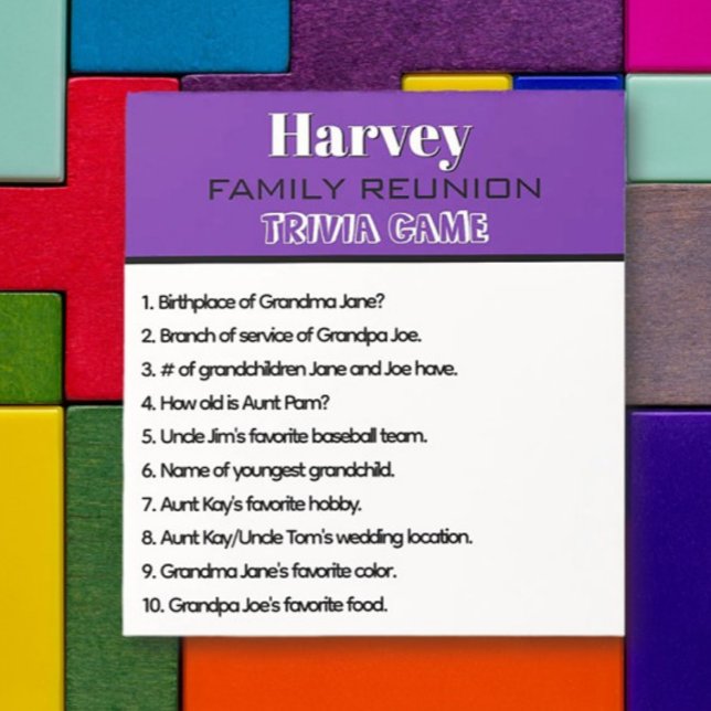 Fun Times! Family Reunion Trivia Game Notepad (Creator Uploaded)