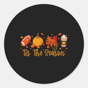 Fun Tis The Season Autumn Fall  Classic Round Sticker