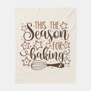 Fun 'Tis the Season for Baking Design Fleece Blanket