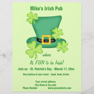 Fun to be Irish St. Patrick's Business Promotion Flyer