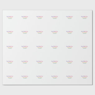 fun to be one 1st birthday rainbow name date colou wrapping paper