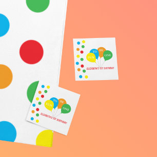 Fun To Be One 1st Birthday Square Sticker