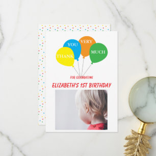 Fun To Be One 1st Birthday Thank You Card