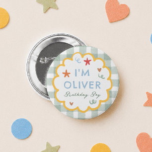 Fun To Be One Colourful 1st Birthday Boy 6 Cm Round Badge