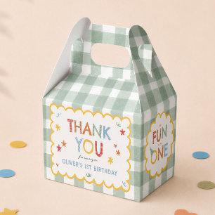 Fun To Be One Colourful 1st Birthday Thank You Favour Box