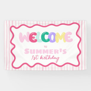 Fun to be One! Colourful 1st Birthday Welcome Banner