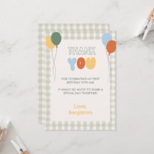 Fun to be One Colourful Thank You Card