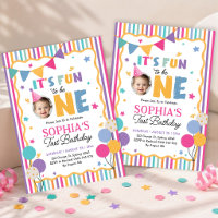 Fun to be One: Striped Colourful 1st Birthday Phot