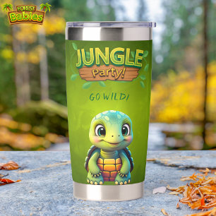 Fun Tortoise Go Wild Turtle Nature Animal Green 🐢 Insulated Tumbler