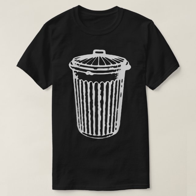Fun TRASH CAN  Garbage Day  T-Shirt (Design Front)