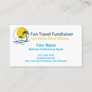 Fun Travel Fundraiser Approved Business Card