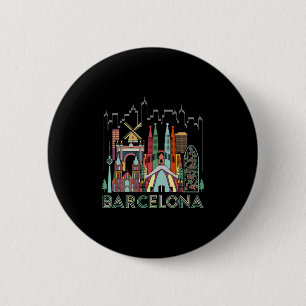 Fun Travel Spain Rcelona Vacation Gift Design Idea 6 Cm Round Badge