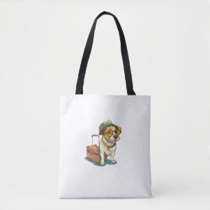 Fun Travelling Dog with Bag Graphic for Suitcase L