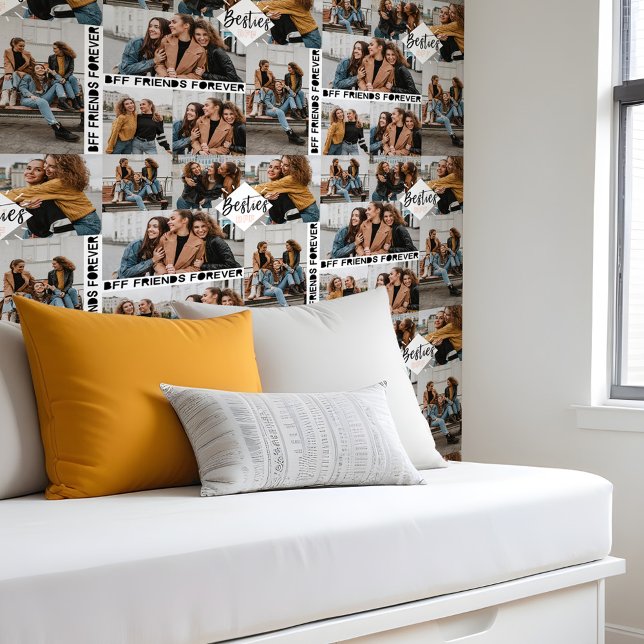 Fun Trendy BFF Best Friends Forever Photo Collage Wallpaper (Fun Trendy BFF Best Friends Forever Photo Collage Wallpaper)