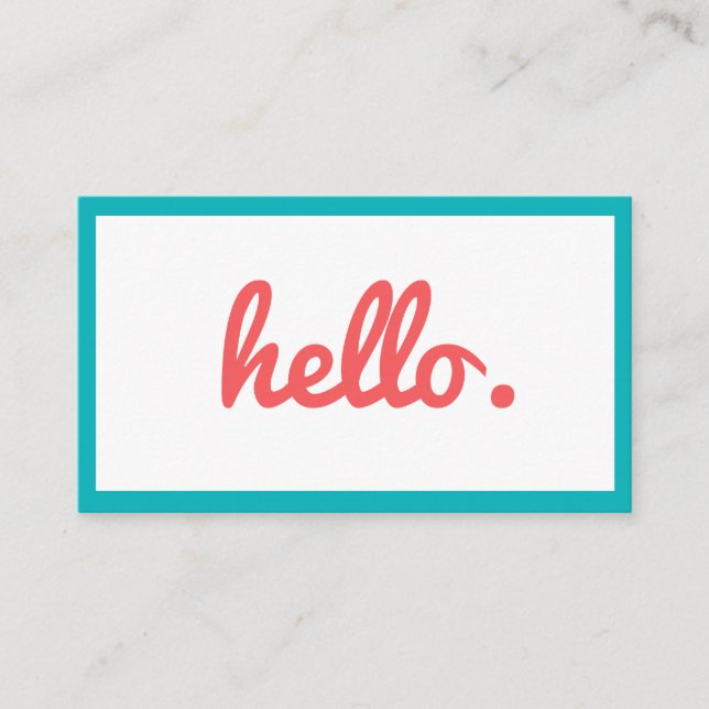 fun trendy colourful Business Card (Front)