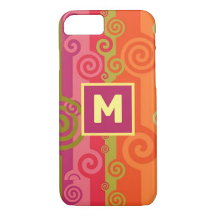 Fun Trendy Modern Geometric Colourful Swirly Case-Mate iPhone Case