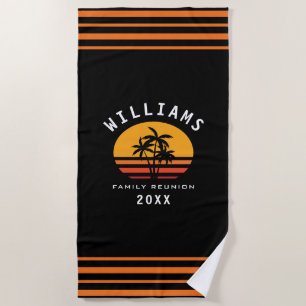 Fun Tropical Beach Family Reunion Summer Vacation Towel