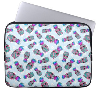 Fun Tropical Pineapple Floral Laptop Sleeve