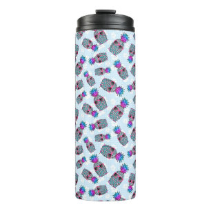Fun Tropical Pineapple Floral Thermal Tumbler