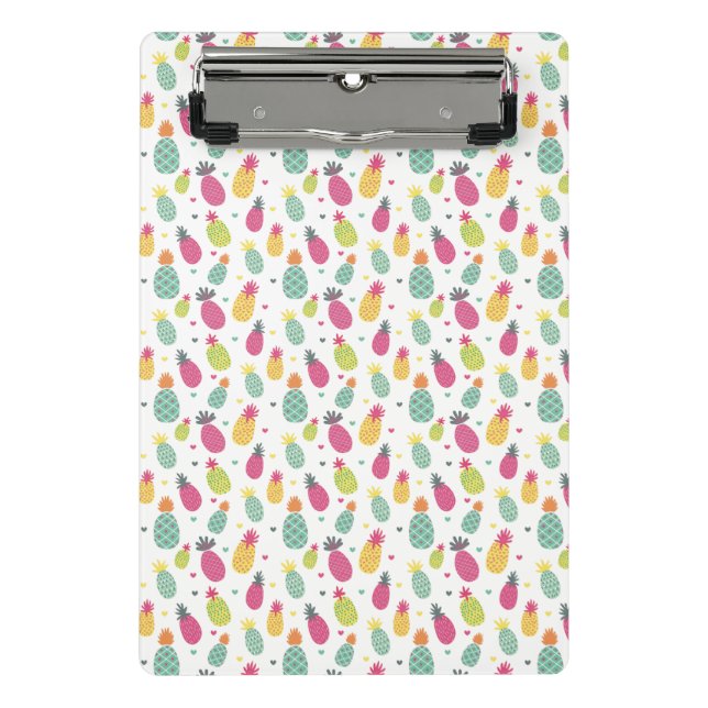 Fun tropical pineapple pattern mini clipboard (Front)