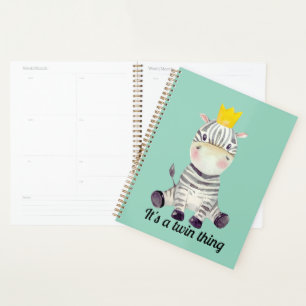Fun Twin Zebra Planner