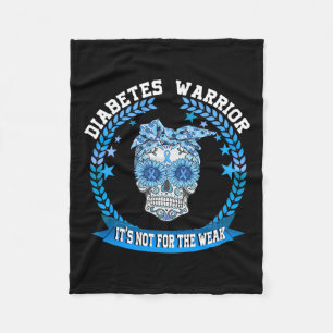Fun Type 1 Diabetes Awareness Gift World Diabetes Fleece Blanket