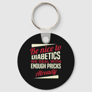 Fun Type 1 Diabetes T1d Diabetic Awareness Women K Key Ring