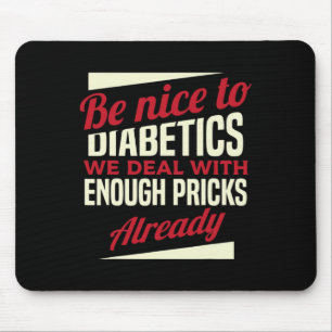 Fun Type 1 Diabetes T1D Diabetic Awareness Women K Mouse Pad
