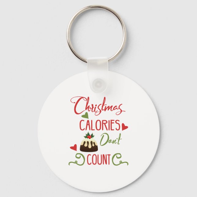 Fun Typography Christmas Key Ring (Front)