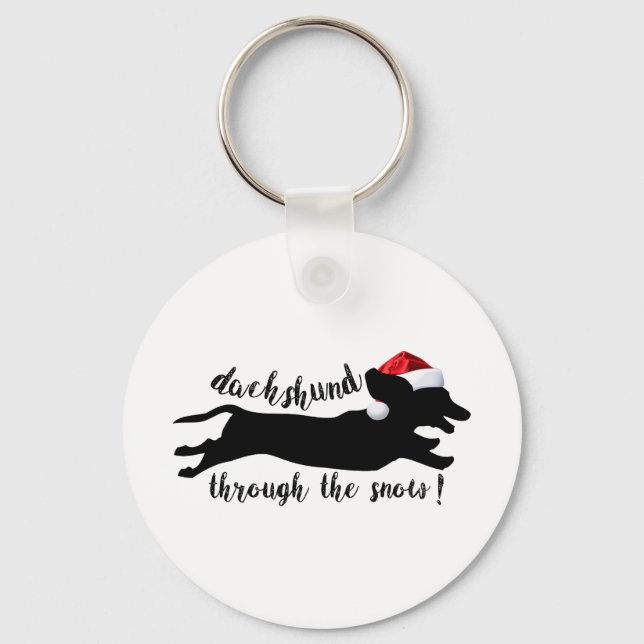 Fun Typography Christmas Key Ring (Front)