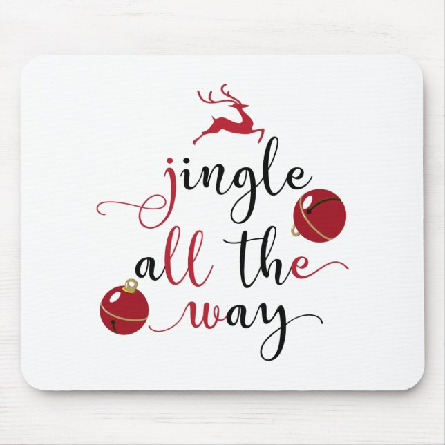 Fun Typography Christmas Mouse Pad (Front)