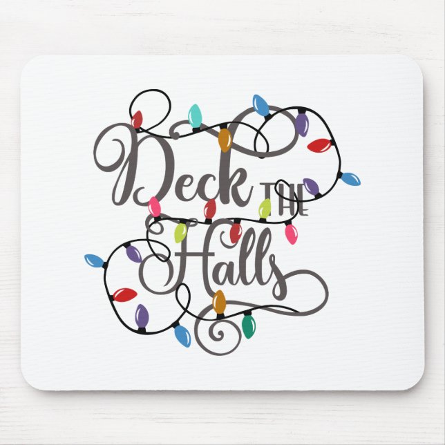 Fun Typography Christmas Mouse Pad (Front)