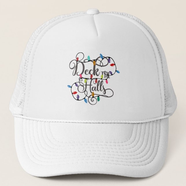 Fun Typography Christmas Trucker Hat (Front)