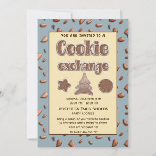 Fun typography Cookie exchange party  Invitation